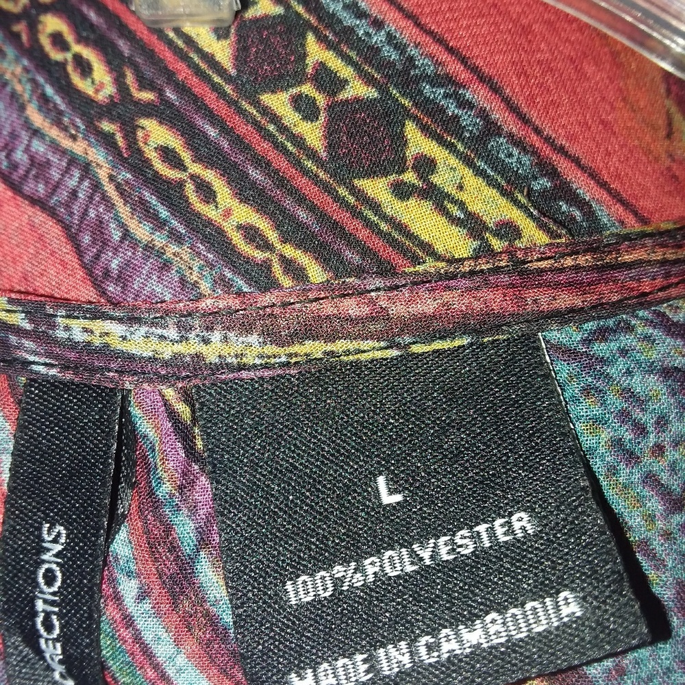 Boho Fringed Multi Print Open Cardigan - image 4